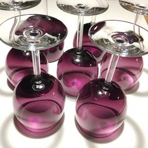 8 Fostoria Crystal Goblets, Vintage